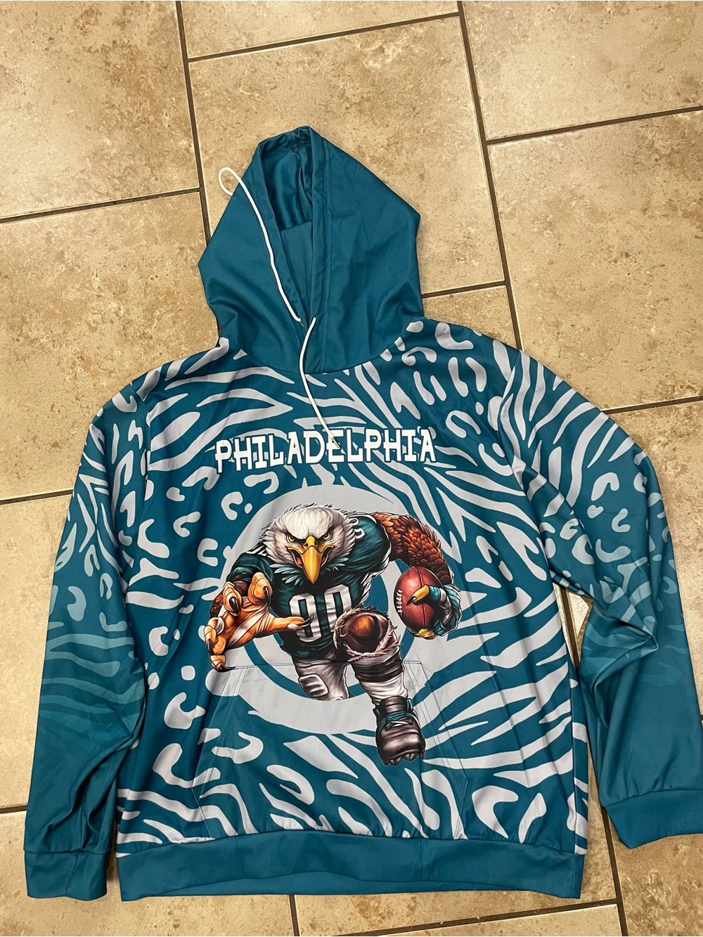 Philadelphia Eagles Teal Graphic Hoodie